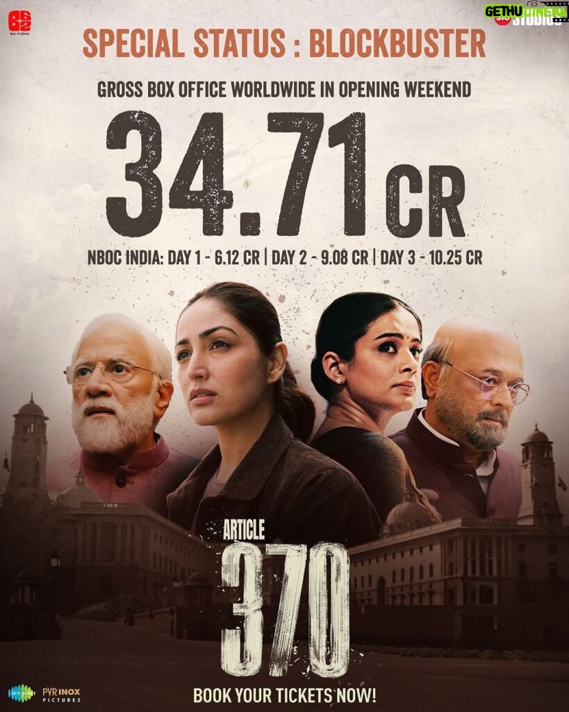 Yami Gautam Instagram - When we were making ‘Article 370’, so many people told us that this film won’t work with the audience, ‘it’s too technical, too many political jargons etc etc’. But we went ahead with our gut because we knew those naysayers were underestimating our audience. Thank you all for proving them absolutely wrong. Thank you so much for giving so much love to our small little film, with a big heart. We are humbled and will remain forever grateful to all of you. Dhanyawaad! Jai Hind! 🙏🏻🇮🇳 @pillumani @vaibhav.tatwawaadi @siyaramkijai #KiranKarmarkar @rajarjunofficial @skand_thakur @ashwinikoul93 @irawatimayadev @ashwani.1204 @divyasethshah @sumitkaul10 @adityasuhasjambhale #JyotiDeshpande @adityadharfilms @dhar_lokesh @officialjiostudios @b62studios @saregama_official @pvrpictures @the_willing_fundamentalist @arj.writer @aarshvora @puneetwaddan @shashwatology @shivkumarpanicker @sidvasanity @mukeshchhabracc @yantrapd @veerakapuree