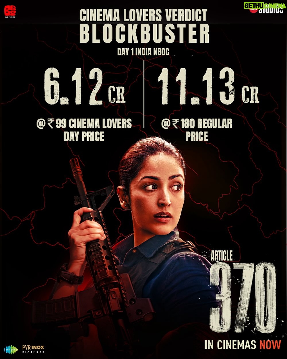 Yami Gautam Instagram - Ek desh, ek samvidhaan ki taaqat can be witnessed at the box office! #Article370 Now In Cinemas! Book your tickets now! (Link in bio) #YamiGautam #PriyaMani @vaibhav.tatwawaadi @siyaramkijai #KiranKarmarkar @rajarjunofficial @skand_thakur @ashwinikoul93 @irawatimayadev @ashwani.1204 @divyasethshah @sumitkaul10 @adityasuhasjambhale #JyotiDeshpande @adityadharfilms @dhar_lokesh #JioStudios #B62Studios #Saregama #PvrPictures @the_willing_fundamentalist @arj.writer @aarshvora @puneetwaddan @shashwatology @shivkumarpanicker @sidvasanity @mukeshchhabracc @yantrapd @veerakapuree
