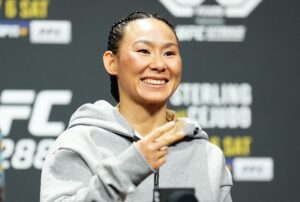 Yan Xiaonan Instagram - UFC288 press conference. The energy is amazing. I like New Jersey! 🫶

Can’t wait this Saturday night! @ufc 👊

#UFC288 #newjersey #newark #borntofight