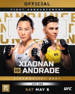 Yan Xiaonan Instagram - One month until the fight! 
#UFC288
📍Newark, New Jersey 
🗓️May 6th (7th in China)

Let’s go! 👊