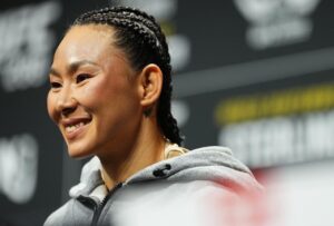 Yan Xiaonan Instagram - UFC288 press conference. The energy is amazing. I like New Jersey! 🫶

Can’t wait this Saturday night! @ufc 👊

#UFC288 #newjersey #newark #borntofight