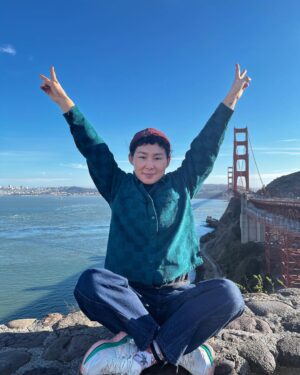 Yan Xiaonan Instagram - Golden Gate Bridge. 
Good weather ☀️☁️ good mood 😉✌️