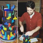 Yannick De Martino Instagram - J’ai eu 30 ans et pour l’occasion j’ai reçu un gâteau à thématique du jeu que j’aime le plus au monde ! Au début j’étais persuadé que c’était un chapeau que portait Normand Brathwaithe dans piment fort. Merci @rosalievaillancourt @julienlacroi @michelgrenier et @tetris_official