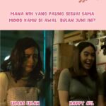 Yasamin Jasem Instagram - Wah sudah masuk bulan Juni aja nih 🤩 Mental kamu lagi baik-baik aja kan? Coba komen di bawah mana yang paling sesuai dengan kondisi kamu 😄 Yuk saksikan series 'Mercury' hanya di @vidiooriginals #SeriesMercury #YasaminJasem #VidioOriginals #mood #meme #qna