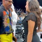 Yasmin Sabri Instagram - Thank you so much AbuDhabi for the exciting experience with the NBA ❤️ @visitabudhabi @NBAarabic Dress @dolcegabbana Bag @dolcegabbana Styled by @youmnamoustafa #في_أبوظبي #الاتحاد_ارينا Abu Dhabi, United Arab Emirates