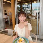 Yasuda Momone Instagram - パンケーキたべてきた💗 #パンケーキ #大阪カフェ #フレンチガーリー