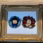 Yasuko Mitsuura Instagram - 本に載ってない、日の目を見ない作品を。藤原組長としずちゃんの、魔除け。