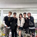 Yesung Instagram - I'm with my cute younger siblings again this time. #Floral_Sense 🌸 (Feat. Winter of aespa , wave to earth ) D -2