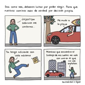 Yorokobu Instagram - Se acabó el trabajo-pareja-casa-coche-hijos por obligación, pero ¿y si los millennials quieren seguir con esta tradición? ¿Realmente es fácil ahora mismo? @lauraarbol_ te lo cuenta en este post patrocinado por @opel_spain, con motivo del lanzamiento del nuevo Opel Corsa con autonomía de 402 km, por si decides huir y dejar todas las preocupaciones millennials atrás. #YesOfCorsa