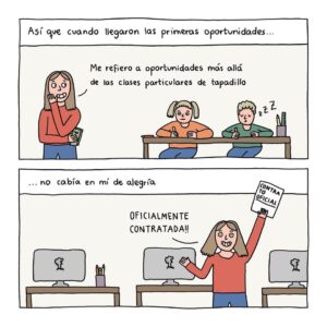 Yorokobu Instagram - Esta galería es solo un snack de todas las dificultades que tienen los jóvenes para incorporarse al mundo laboral y para mantenerse en él sin precariedad. Podríamos seguir con más crisis y movidas, pero mejor lo dejamos para otro capítulo, ¿no, @lauraarbol_? 😵‍💫

Este post está patrocinado por @bbva_espana y su cuenta joven con la que intentan que esta situación sea menos difícil. Puedes abrirla sin tener que domiciliar nómina ni recibos, es todo 100% online y su tarjeta débito no tiene comisiones ni condiciones de mantenimiento. #CompromisoBBVA