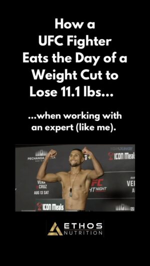 Youssef Zalal Instagram - This is how a fighter eats the day of a weight cut when things are done right! Watch this to see how I handled the weight cut diet for my guy @themoroccandevil. 

A couple of important things to notice here.

First off, calories are not our concern. We’ve put the work in. We’ve lost body fat. Now, our goal is only to lose water.

We only pull carbs down the last 3 days. Before that, Youssef was eating 250-300g of carbs all through camp, right up until Monday of fight week. Once we pull carbs back, we still want to provide enough calories for energy so we increase fat to make up the difference.

We never stop drinking water. Ever. Even the final day of the cut, we are drinking water.

We never stop eating. Food is fuel and we are preparing for battle.

The final water loss process can be EXTREMELY dangerous if done incorrectly. I have 18 years of weight cut experience and have been researching, evolving, and practicing the entire time. I’ve also spent close to 8 years in school, learning the science behind nutrition and how to apply it for various goals. Do not try this at home and do not hire someone unqualified to help you.

This is not a method to lose body fat. This is a method to make weight in a weight class sport. If you’re trying to lose body fat, this is not the way. Weight Loss & Fat Loss are not the same.
-
#ethosnutritioncoaching
#tylermintonnutrition