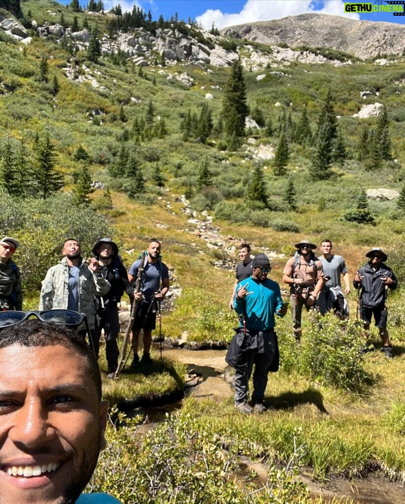Youssef Zalal Instagram - 2022 Factory X backpacking trip! It was amazing, I learned so much from this trip and made so many memories. Here’s just one of them, I caught my first fresh water fish 🐠 😁 big shoutout to coach @coachmarcmontoya for setting this up. What an amazing experience 🙅🏽‍♂️🙅🏽‍♂️ Denver, Colorado