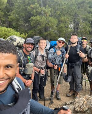 Youssef Zalal Instagram - 2022 Factory X backpacking trip!

It was amazing, I learned so much from this trip and made so many memories. Here’s just one of them, I caught  my first fresh water fish 🐠 😁 big shoutout to coach @coachmarcmontoya for setting this up. What an amazing experience 🙅🏽‍♂️🙅🏽‍♂️