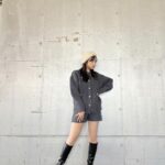 Yui Oguri Instagram - ロングブーツの時期だね~☺︎ 早めのモコモコベレー🐏🍃 #握手会 #秋コーデ#ロングブーツ #セットアップ#ベレー帽 #dazzlin