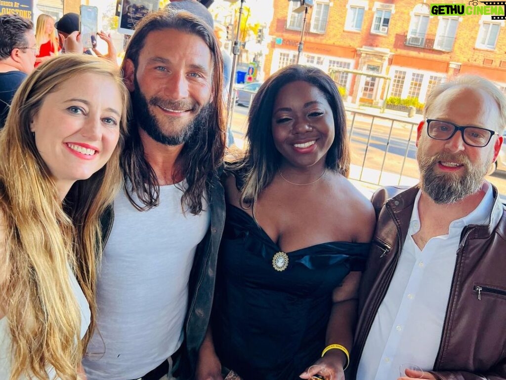 Zach McGowan Instagram - @murderatyellowstonecity is out today. Give it a watch and let me know what you think 👇 Great night last night with these champions. I took as many pics as I could but still didn’t get one with everyone. Making movies is a team sport to me and it is hard to find everyone on the team on insta✌️🍻❤️ Harmony Gold Theater