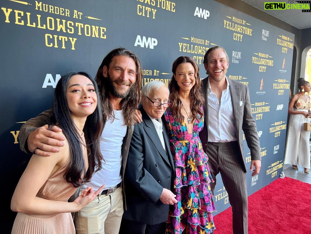 Zach McGowan Instagram - @murderatyellowstonecity is out today. Give it a watch and let me know what you think 👇 Great night last night with these champions. I took as many pics as I could but still didn’t get one with everyone. Making movies is a team sport to me and it is hard to find everyone on the team on insta✌️🍻❤️ Harmony Gold Theater