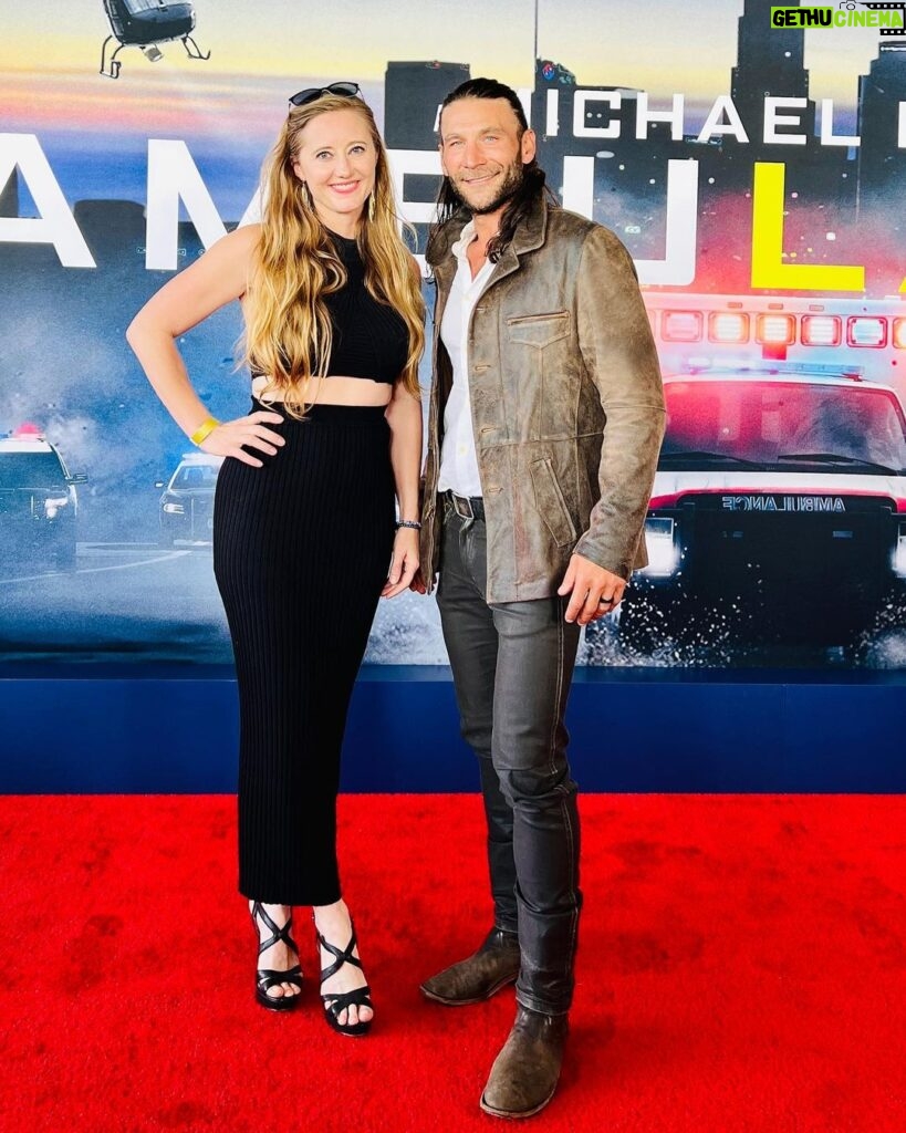 Zach McGowan Instagram - Movie night with @beingbossmama for @ambulancethemovie premier. Everyone who knows me knows I love an action packed car (ambulance) chase movie with a lot of ❤️ by @michaelbay and this was no exception. Great times. Thanks for having us 🎥🍿🎞🍻 Academy Museum of Motion Pictures