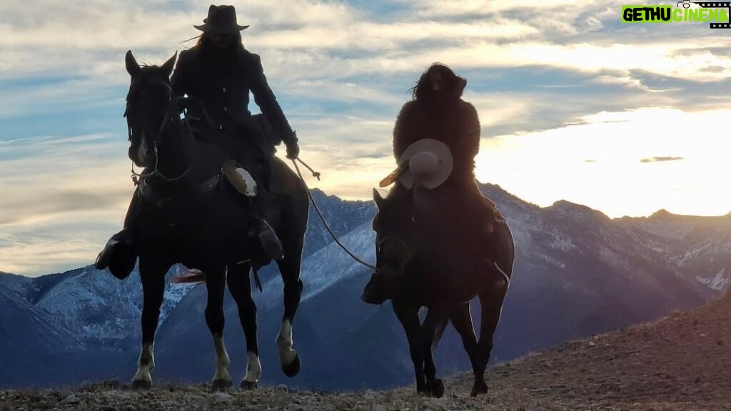 Zach McGowan Instagram - Good morning from the windy mountains. If you fall off your horse, get back on it. 🍻❤️🤠 📷 @schultzwrangling Montana Territory