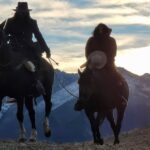 Zach McGowan Instagram – Good morning from the windy mountains.  If you fall off your horse, get back on it. 🍻❤️🤠
📷 @schultzwrangling Montana Territory
