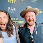 Zach McGowan Instagram - @murderatyellowstonecity is out today. Give it a watch and let me know what you think 👇 Great night last night with these champions. I took as many pics as I could but still didn’t get one with everyone. Making movies is a team sport to me and it is hard to find everyone on the team on insta✌️🍻❤️ Harmony Gold Theater