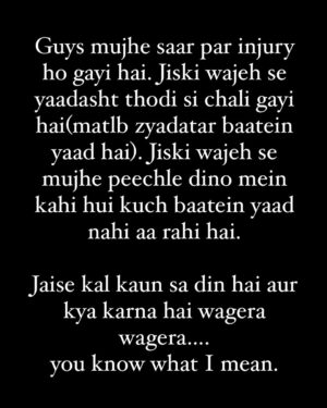 Zakir Khan Instagram - Doston mujhe kuch bhi yaad nahi aa raha hai🥹🥹🥹
