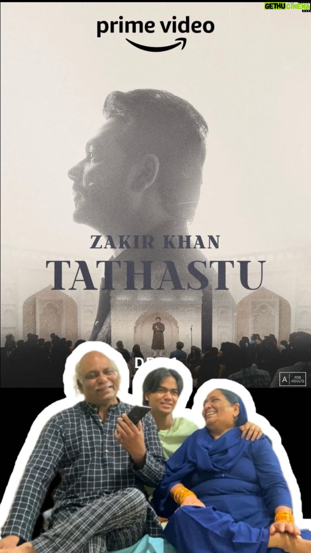 Zakir Khan - 402.9K Likes - Mom and Dad reacting to Tathastu β€οΈ
..Full video is on YouTube ..
β¦β¦.β¦. Link in bioβ¦β¦.
@zakirkhan_208 @zeeshan_malang @primevideoin
..
.
.
#tathastu #zakirkhan #standupcomedy #special #amazonprime #khanfamily #khanbrothers #reaction #reels