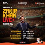 Zakir Khan Instagram – #India 

Nayi kahaniya leke aa raha hu aapke paas❤️

Starting 2024 with a new tour: Swiggy × Zakir Khan Live✨

Coming to 4 cities with lots of love, stories, and laughter 🤩

#Mumbai, #Delhi and #Surat  Aapke paas bhi ayenge jald hi!

Aajao. Ticket link in bio. 

#steppinout #laughinout #zakirkhan #zakirkhanlive #indiatour