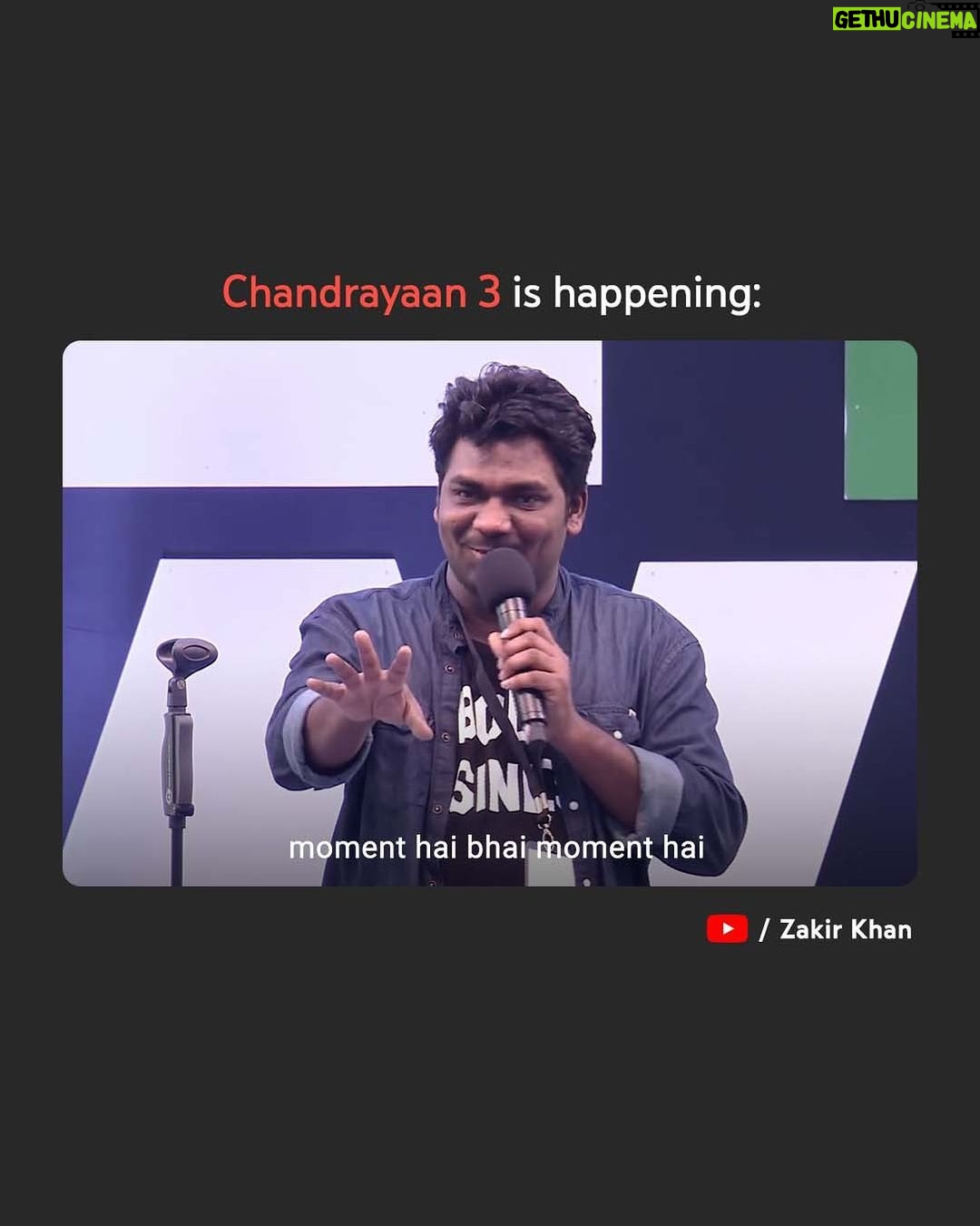 Zakir Khan Instagram - launch time ke liye chand waale songs comment karo ⬇️