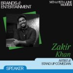 Zakir Khan Instagram – Our Phase 2 speakers at Brands & Entertainment are live and ready to inspire you.

Meet Zakir Khan, India’s beloved stand-up comedian who has taken the comedy scene by storm. From being crowned ‘India’s Best Stand Up’ in a Comedy Central show to selling out auditorium shows in cities worldwide in 2022, his journey has been nothing short of incredible. Beyond the numbers and accolades, Zakir’s true triumph lies in revolutionizing Indian comedy, empowering aspiring comedians to embrace their flaws and turn them into strengths. 

Join us at the Brands & Entertainment on the 14th and 15th June in Mumbai.

Tickets Live 👉🏻 Link in bio.

 #ZakirKhan #StandUpComedy #IndianComedian #LaughOutLoud #ComedyRevolution #InspiringJourney
