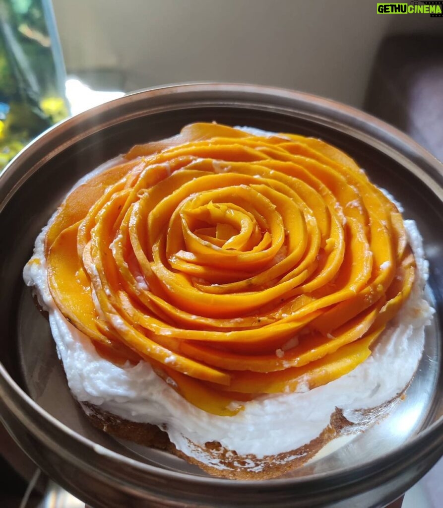 Zalak Desai Instagram - Since yesterday was World Baking Day! ☺️ Recipe : Bake With Shivesh @shivesh17 #Baking#Cooking#Therapeutic#AmateurBaker#MangoCake#FirstAttempted#Happy#Happiness#Yummy#Delicious#Grateful#ThankYouGod#ThankYouUniverse