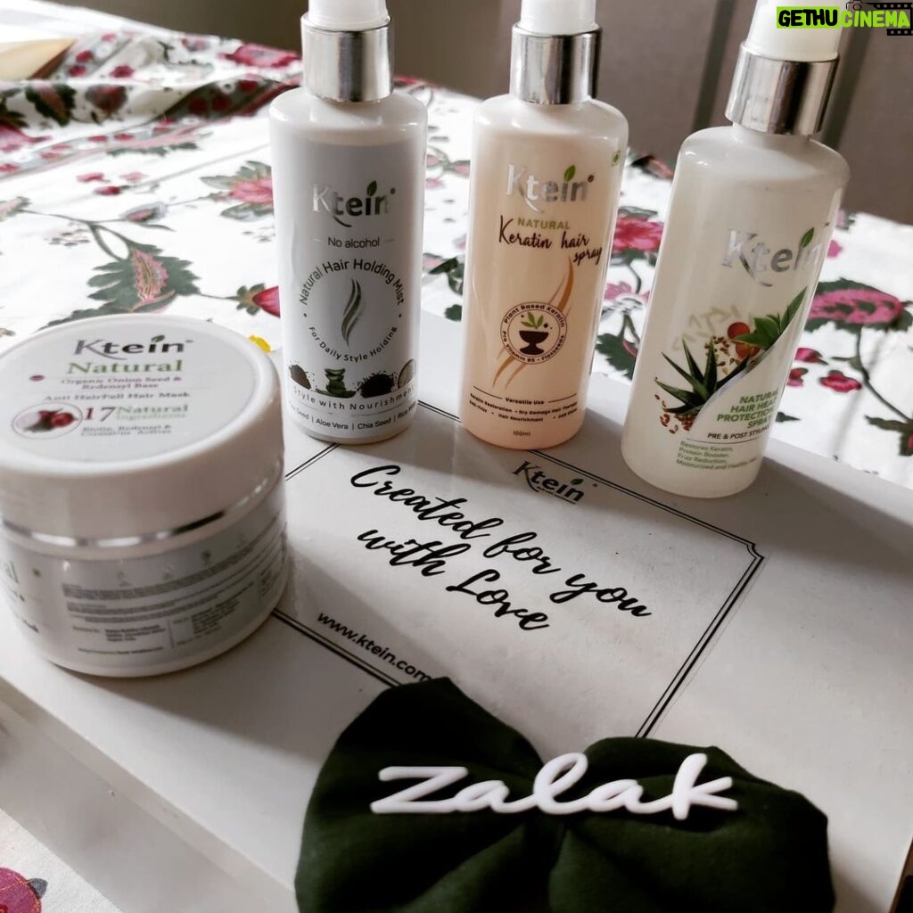 Zalak Desai Instagram - **GIVEAWAY** Ktein is a hair product brand which swears by natural ingredients only. All their products neither contain alcohol nor silicon, parabens or sulphate. This is why I love their range of products. Guess what? You, too, can stand a chance to win this hamper! Enter the contest to win these Haircare essentials set worth INR 2500 and to say hello to healthy happy hair! There will be 2 winners. Winners will get the above Ktein Products and two Personalised name brush and hair clip. To Enter, follow these simple steps. 1. Follow @kteincosmetics @zalakdesaiii 2. Like this post 3. Tag 3 friends in the comment box and write "Done". Make sure your Friends follow too. For Extra chances of winning: tag @kteincosmetics in your stories and tell us what is your haircare routine? the best answers will be shared on their official page. Last date to enter the giveaway is 5th September and winners will be announced on 6th September. **ENTER NOW**