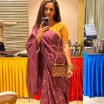 Zalak Desai Instagram - Adoring myself in a saree of my favourite colour!💜 #IndianLook#SareeLove#Purple#Favourite#EngagementLook#lovethyself#Grateful