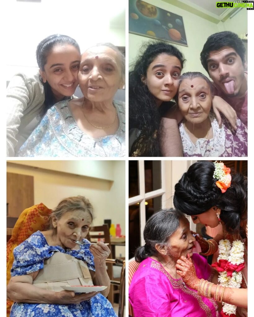 Zalak Desai Instagram - This pretty much sums up your persona and the bond we shared. You promised me that you shall look after us after mummy departed and you did try your best to do that. But looking at your suffering the past couple of weeks, I am glad you are relieved of all the troubles and you are in peace now❤️ I am glad you lived life to the fullest and taught us to do the same! I love you so much Hansu and I'm going to miss you terribly! I'm going to miss you, your jokes, your humour, your love of reading the newspaper, your curiosity and your madness! World will not be the same without you 🥹 Love you Aaji! 😘 Rest in peace 🙏💔