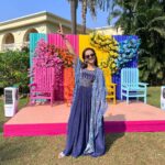 Zalak Desai Instagram - Get ready for some Shaadi content 💃 Here's my look for my sister's Carnival themed party! Your thoughts?😎 Let me know in the comments below!☺️ Got a customized dress made and the clutch is by my fav @prettylittlearts87 I love how you can carry it as a sling as well as a clutch🫶🏼 #ShaadiSeason#indianWedding#LookBook#Grateful#Blessed