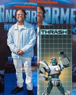 Zeno Robinson Instagram - THANK YOU GODDDDDDDDD!!!!!

AHHHHHH!!! ITS FINALLY OUT!!! #TransformersEarthspark is out RIGHT NOW on @paramountplus and is also being shown on @nickelodeon !!! What a momentous blessing to be able to be a part of this legendary franchise as a brand new original bot, Thrash. I love Transformers and it was really transformative in my career and inspired me as an actor. Thrash is some of the most fun I’ve had recording a character and I really brought my entire heart and soul to him. He’s a big beacon of light and I love being able to play him. I can’t wait for everyone to finally meet him.  PLEASE PLEASE PLEASE GO CHECK IT OUT!!! I’m honored to be a part of something centering around a mixed family, who are clearly black, with an assortment of incredibly diverse characters, on screen and behind the mic and behind the scenes!! The action, humor, and heart in this show really makes it something fresh and unique. Transformers are back baby!!!! 

Thank you so much to the entire team, @ant_ward_ , @grazza5 , @dangkristireed for trusting me with this honor. And to my team! @cesdtalent @lizziocathey thank you so much for helping me get here!!! My Malto family!! @kathreenkhavari , @bennilatham , @zionbroadnax , @officialsydneymikayla , @danielpudi , @baderdiedrich !! LETS GOOOOOOOOOO!!

.
.
.
.
#transformers #nickelodeon #paramount #cartoon #animated #voiceover