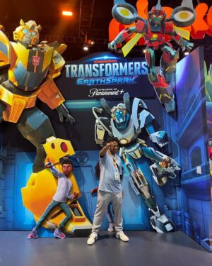 Zeno Robinson Instagram - THANK YOU GODDDDDDDDD!!!!!

AHHHHHH!!! ITS FINALLY OUT!!! #TransformersEarthspark is out RIGHT NOW on @paramountplus and is also being shown on @nickelodeon !!! What a momentous blessing to be able to be a part of this legendary franchise as a brand new original bot, Thrash. I love Transformers and it was really transformative in my career and inspired me as an actor. Thrash is some of the most fun I’ve had recording a character and I really brought my entire heart and soul to him. He’s a big beacon of light and I love being able to play him. I can’t wait for everyone to finally meet him.  PLEASE PLEASE PLEASE GO CHECK IT OUT!!! I’m honored to be a part of something centering around a mixed family, who are clearly black, with an assortment of incredibly diverse characters, on screen and behind the mic and behind the scenes!! The action, humor, and heart in this show really makes it something fresh and unique. Transformers are back baby!!!! 

Thank you so much to the entire team, @ant_ward_ , @grazza5 , @dangkristireed for trusting me with this honor. And to my team! @cesdtalent @lizziocathey thank you so much for helping me get here!!! My Malto family!! @kathreenkhavari , @bennilatham , @zionbroadnax , @officialsydneymikayla , @danielpudi , @baderdiedrich !! LETS GOOOOOOOOOO!!

.
.
.
.
#transformers #nickelodeon #paramount #cartoon #animated #voiceover