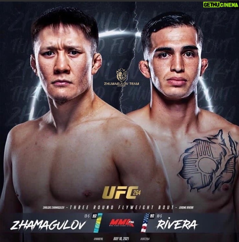 Zhalgas Zhumagulov Instagram - ‼️ОФИЦИАЛЬНО‼️ 11 июля на #UFC264 состоится поединок, где я выйду против Джероми Риверы. А я тем временем прохожу сборы в США в #AMERICANTOPTEAM 🇺🇸 @team_zhumagulov_official