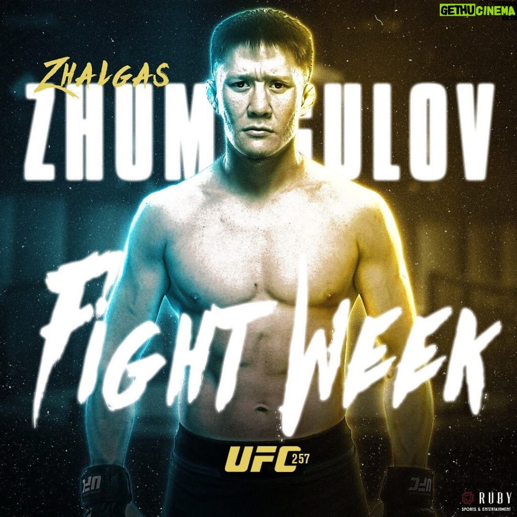 Zhalgas Zhumagulov Instagram - UFC 257 fight week W Abu Dhabi – Yas Island