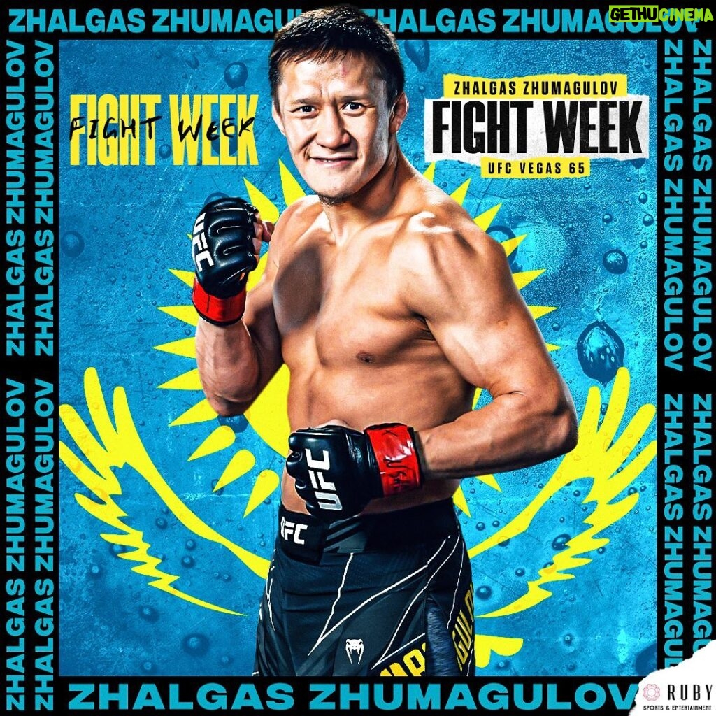 Zhalgas Zhumagulov Instagram - FIGHT WEEK! UFC vet @zhumagulov_zhalgas is back and looking for a win this weekend at #UFCVegas65 on @espnmma! 🇰🇿 #RubySE