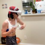 Zhang Meng'er Instagram - When don’t want to hurt people but you wanna fight, there’s always VR Boxing! 🥊🥊🥊