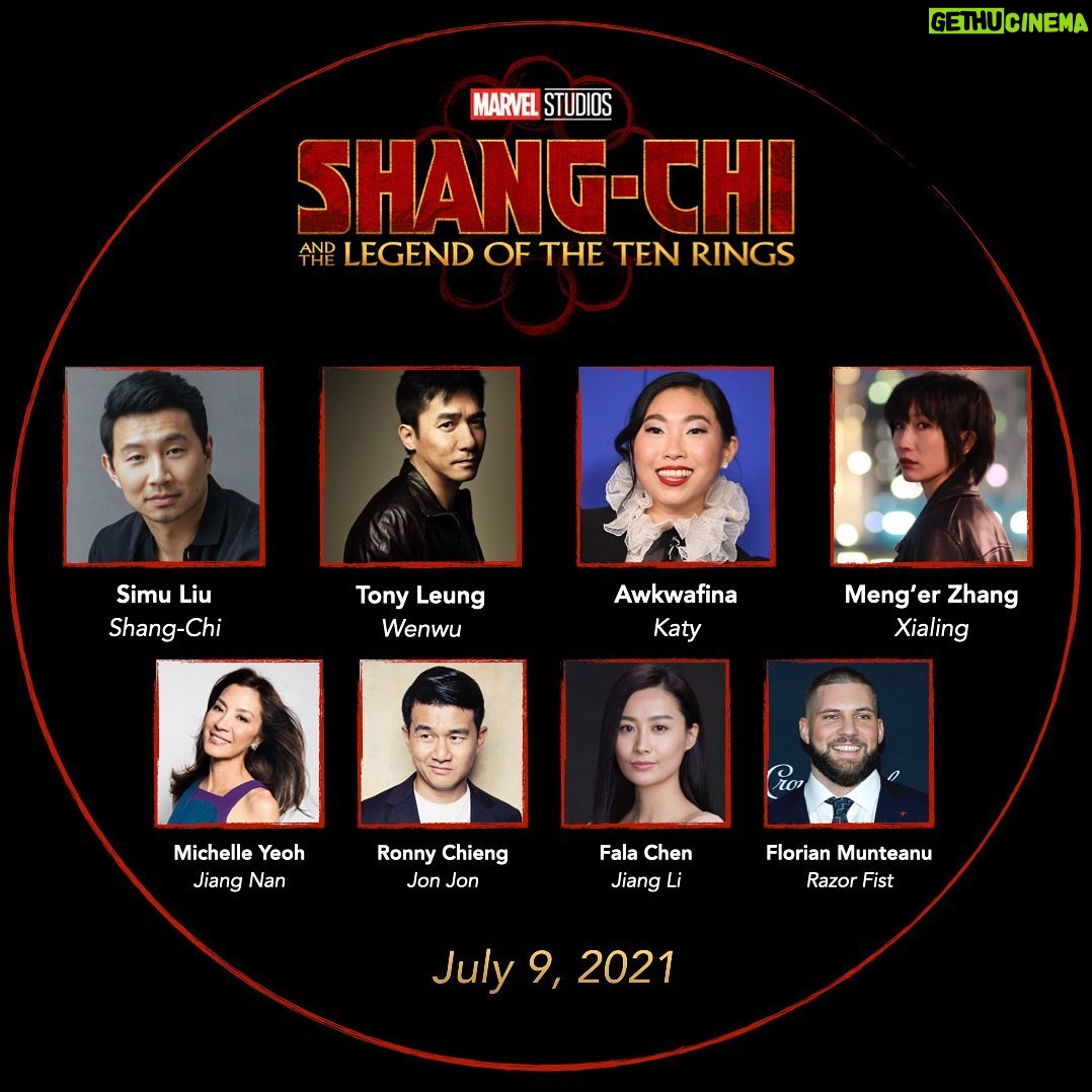 Zhang Meng'er Instagram - Excited! I miss you all!! @destindaniel @simuliu @awkwafina @michelleyeoh_official @falachenfala @ronnychieng @bignasty also Tony! #marvel #shang-chi