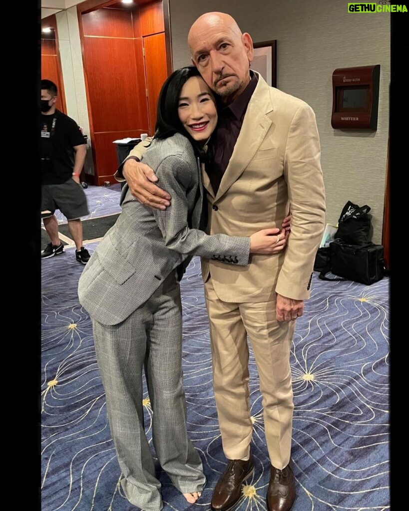 Zhang Meng'er Instagram - Things that you probably don’t know about these people and why I love them. PART 2. P1-Hanging out with Benedict Wong; He’s a man of action! One day, we were texting trying to figure out where to hang out, and he texted us “I’m down stairs”. He doesn’t waste time! He’s given me useful exercises to help me with my articulation. He has an amazing voice! I wanna do a musical with him! @wongrel P2-Ronny’s wrap day; Ronny takes recycling very seriously, he would get mad if napkins or food got wasted. He roasted everyone, yet he is still so romantic when he’s with his wife. @ronnychieng P3-Fala’s dumpling tutorial on Chinese New Year; She’s all about spice! When she’s wrapped, she gave me a whole bunch of Chinese spices and hot pot ingredients before she left. She’s like a big sister to us. @falachenfala P4-Doing press with Sir Ben; I asked Sir Ben so many questions about performing... every time he saw me approaching with my notebook, he would look at me and say “tell me dear, what is it?” #sirbenkingsley