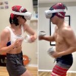 Zhang Meng'er Instagram - When don’t want to hurt people but you wanna fight, there’s always VR Boxing! 🥊🥊🥊