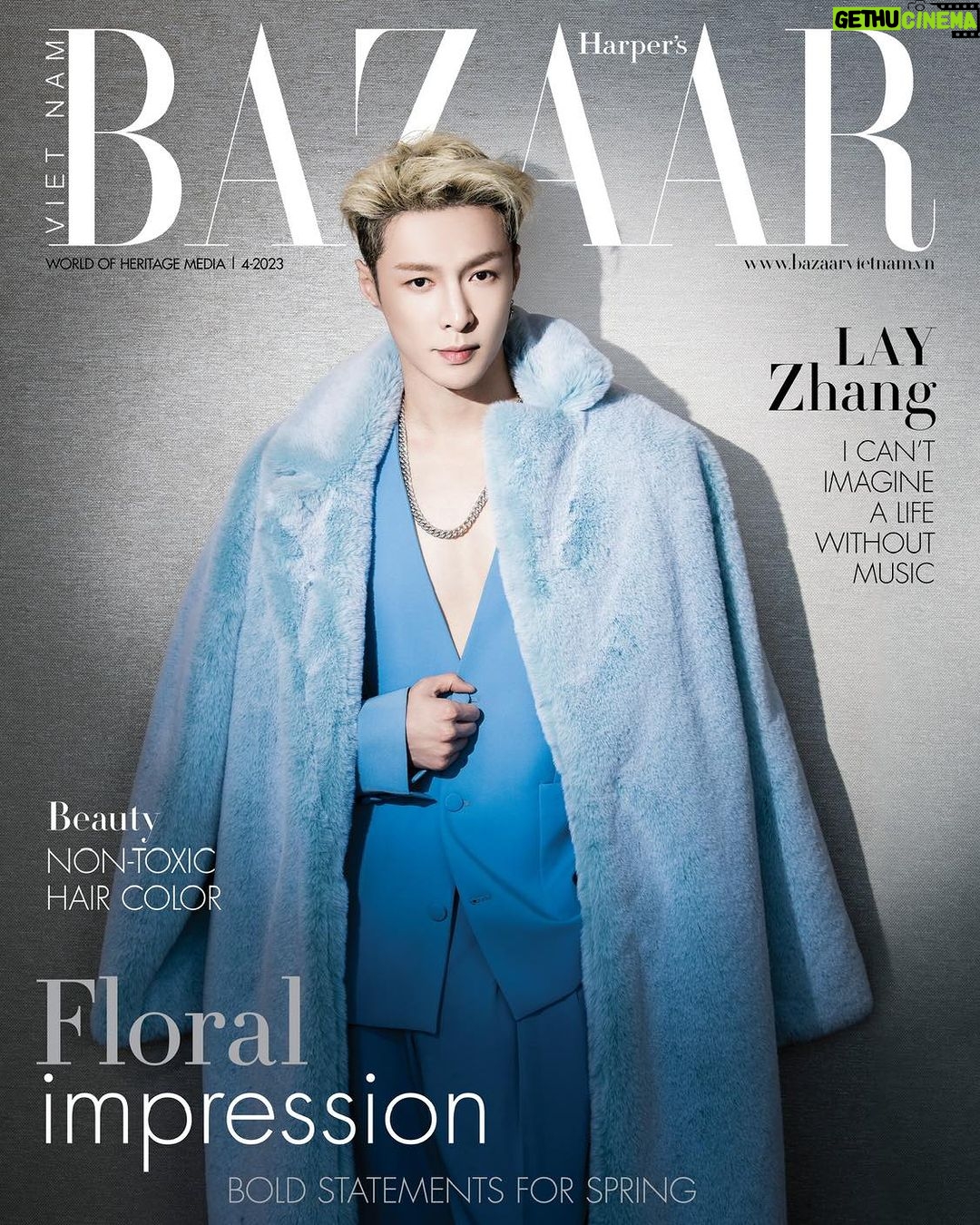 Zhang Yixing Instagram - Thank you @bazaarvietnam for having me on the April cover^^