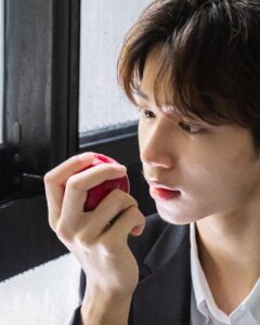 Zhen Hao Li Instagram - I luv apples. What about you? Photo by : @0503_yu #universitylife #portraitphotography #suitstyle #myhomevibe #boystyle #政大