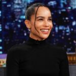 Zoë Kravitz Instagram - @zoeisabellakravitz camera tested with Robert Pattinson while he was wearing half of George Clooney’s Batman costume, half sweatpants! #TheBatman #FallonTonight
