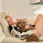Zoe Lister-Jones Instagram - sometimes you need to hold a dog