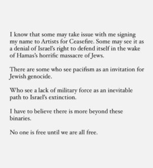 Zoe Lister-Jones Instagram - No one is free until we are all free