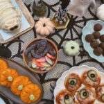 Zoe Sugg Instagram - ad | I’m super excited to be back taste testing the newest treats from @marksandspencerfood at one of my favourite times of the year…Halloween!! 🎃 It’s absolutely no secret that I’m a huge fan of a cosy autumnal night in, so whilst watching your favourite Halloween movie with your friends there is nothing better than tucking into the M&S 3 for £12 Squeal Deal (picky bits heaven) I loved the Pumpkin Bao Buns and Halloweeño Poppers! And to finish off the evening, a double wrapped Yummy Mummy Colin! Watch until the end to see which I picked as my #MyMarksFave and to hear Ottie’s personal review of Yummy Mummy Colin. 😆 (she waited so patiently for me to film the video before running in to try it! Haha) #thisisnotjust