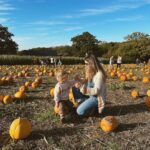 Zoe Sugg Instagram - Autumn so far 🍂 I am well and truly in hibernation/nesting mode as I move into week 33 of pregnancy! We’re really leaving no cupboard unopened at this point. I’m not even sure we were this thorough when we had Ottie! 🤣 With the weather being a bit more chilly & wet I’d love to know your go-to toddler activities for inside! We’ve done some pumpkin painting, Halloween card making (posted these in my parent & toddler broadcast channel so feel free to follow that if you want to see more) but always looking for new and fun things to keep her entertained so feel free to share in the comments! 🍂 1. Nothing like being reminded how quickly time passes than taking Ottie to @tulleyspyopumpkins for the third year 🎃 2. Running around having the best time! 3. When I tell you that squat was not easy to stand back up from at 31 weeks pregnant 😂 4. Favourite girl! 5. So many pumpkins 6. My favourite little squashes! 7. Scooter walks 8. Picking conkers 🍁 9. Loves Halloween as much as her Mummy 🕸️